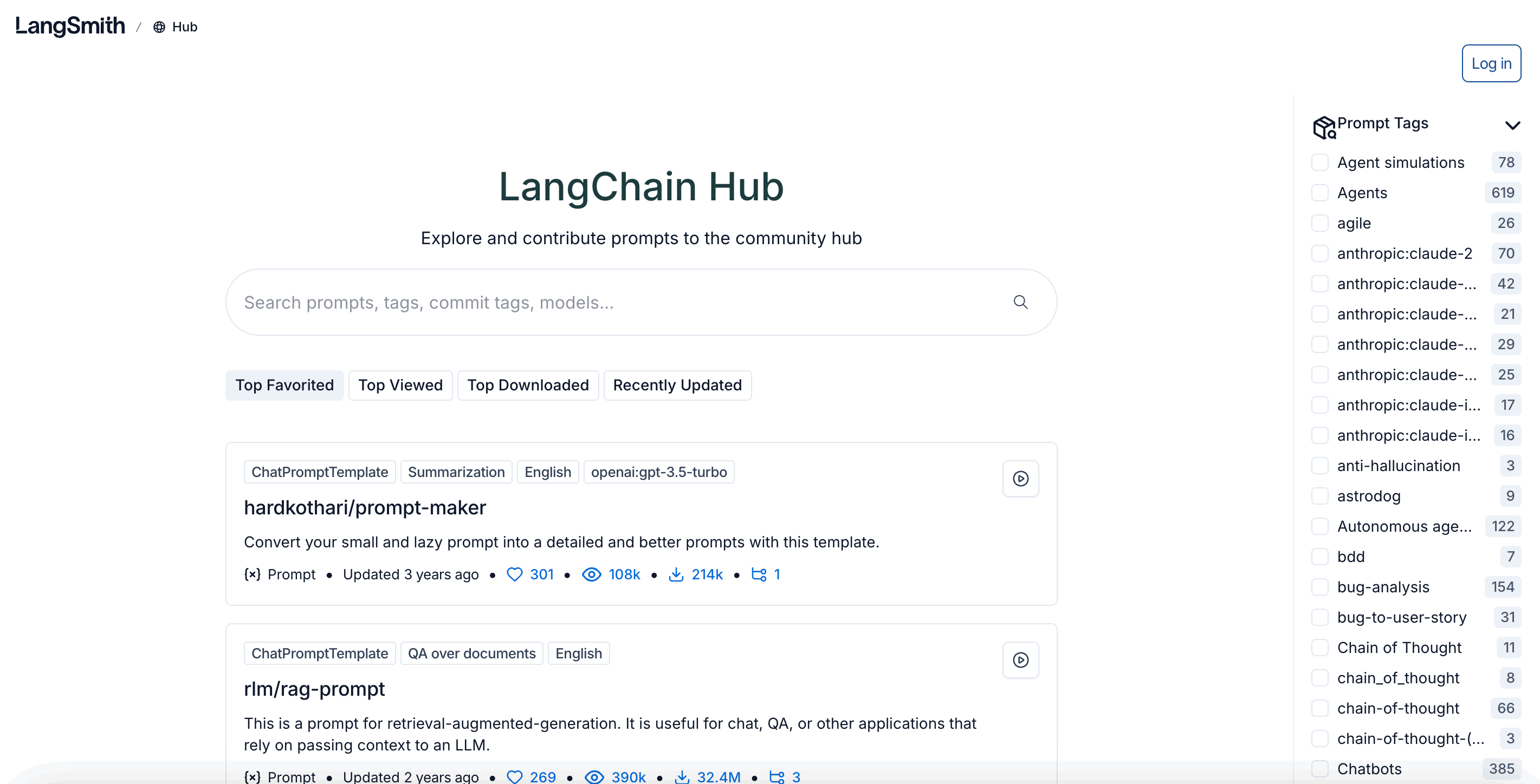 Hub - LangSmith