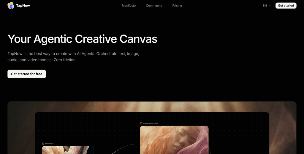 TapNow|Your Agentic Creative Canvas