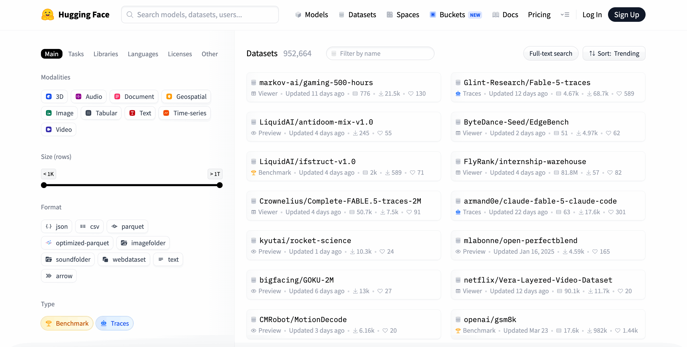 Hugging Face Datasets